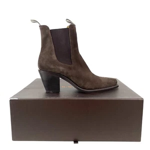 RM Williams Maya Boot Womens AU/US 8.5 UK 6 EU 39 Cocoa Suede Block Heel New - Picture 1 of 11