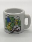 Miniature Simpsons Coffee Mug Homer And Marge In Chef Hats 1 3/8” Tall