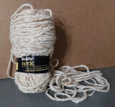 Bucilla Nordic Yarn 1 Skein 1.75oz Varigate Gray White Brown PolyesterOrlon/Wool - Image 1 of 3