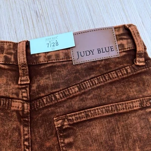 Judy Blue Jeans Womens 7/28 High Waist Wide Leg Garment Dyed Denim - Fall Orange - Picture 1 of 7