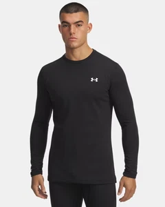 NWT UNDER ARMOUR MEN'S UA COLDGEAR BASELAYER 3.0 TOP  CREW SHIRT.LARGE.BLACK - Picture 1 of 3