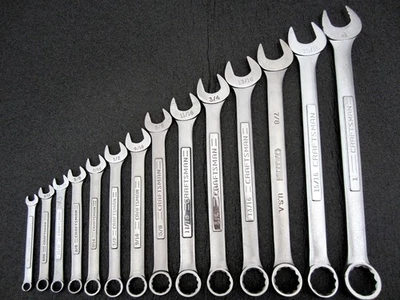 Juego de llaves combinadas vintage Craftsman SAE de 14 piezas hechas en EE. UU. Foto 1 de 4