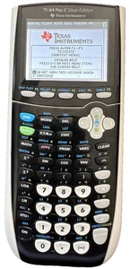 TI-84 Plus C Silver Ed. Color Display-Func/Battery 100%-Mini USB -No Cover/Chrgr - Picture 1 of 6