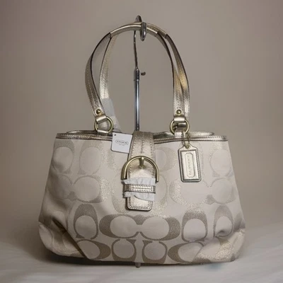 NWT Coach F20583 Soho Signature Metallic Carryall B4 Gold Tote Y2K Style - Image 1 of 4