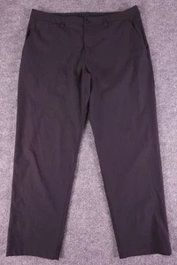 Lululemon ABC Classic Fit Trouser Pant Mens 36x28 Black Stretch Chino LM5AR2S - Picture 1 of 10