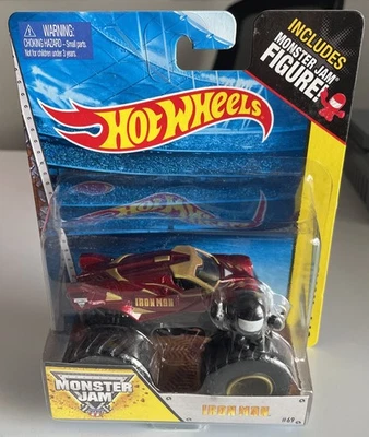 Новый/запечатанный 2013 Hot Wheels Monster Jam IRON MAN #69 внедорожник с фигуркой - Изображение 1 из 2
