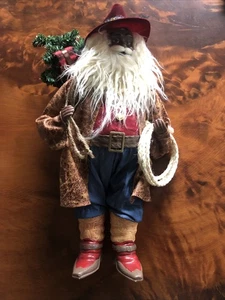 SANTA NEGRA. Versión Vaquero. 20 pulgadas de alto - Imagen 1 de 12