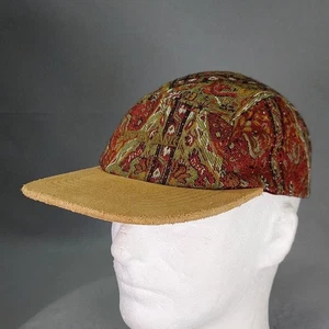 Lower Park Syria 5-Panel Hat Cap Camp Leather Strapback Suede Brim Middle East - Picture 1 of 23
