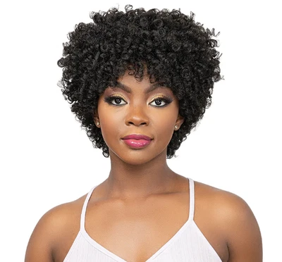 Peruca de fibra sintética Janet Collection natural encaracolada premium - AFRO FIBY - Imagem 1 de 3