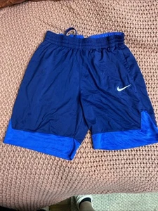 Pantaloncini basket Nike ragazzo Dri-FIT blu navy e blu ottime condizioni taglia large + - Foto 1 di 7