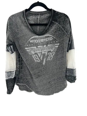Camiseta de mujer Trunk LTD Van Halen World Tour 1978 Burnout manga larga talla XS Foto 1 de 4