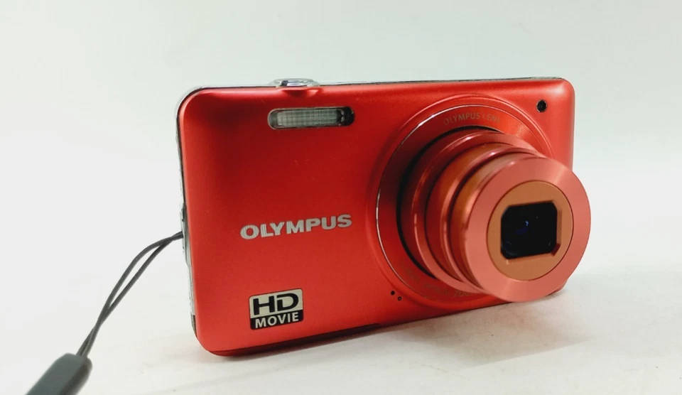 Olympus VG-160 14MP 5x Zoom Compact Digital Camera Red With Sleeve - Image 1 of 4