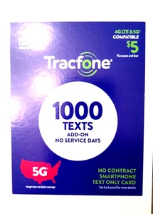 TRACFONE - 1,000 Texts Add–(One 1,000  card)  [Physical Delivery] - Picture 1 of 2