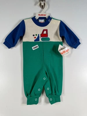 Mono de Colección Health-Tex Bebé Unisex A Presión Una Pieza Verde Talla 6 Meses 9.5x7 EE. UU. Foto 1 de 4