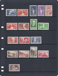 FRANCE 1935-37 a few semi-postal sets from these years F/VF MLH - Picture 1 of 1