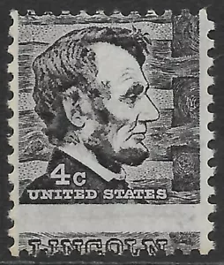1282 4 Cent Abraham Lincoln Misperf. - Picture 1 of 1