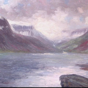 Pfister Oskar um 1910 Norway Landschaft Norwegen Fjord Norge Noreg MEER Wolken - Bild 1 von 7