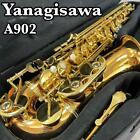 YANAGISAWA A-902 Alto Saxophone Bronze Elegant Ligature Pad Saver Key Gold