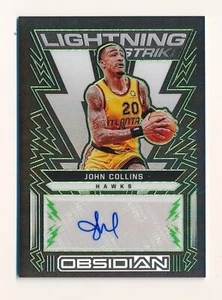JOHN COLLINS 2021-22 PANINI OBSIDIAN LIGHTNING STRIKE GREEN AUTO 14/25 UTAH JAZZ - Picture 1 of 2