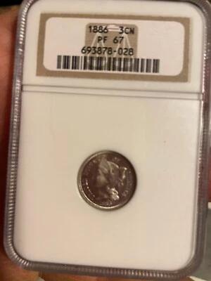 1886 3 CENT NICKEL NGC PR67 - Image 1 of 4