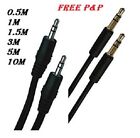 Jack to Jack 3.5mm Electric AUX Stereo Audio Gold Cable Lead Iphone Ipad Mp4 PC