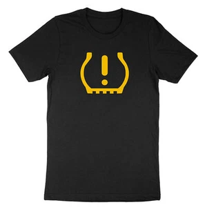 Tire Pressure Monitoring Tire Symbols Mens T-Shirt Cool Graphic Tee Funny Gift - Picture 1 of 5