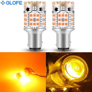 2X GLOFE 1157 BAY15D Ámbar LED Señal de giro Bombilla de estacionamiento CANBUS - Imagen 1 de 12