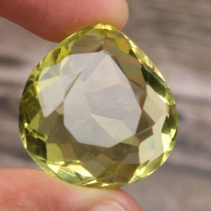 Faceted Yellow Citrine 50 Ct. Pear Cut Brazilian Loose Gemstone GS-605 - Picture 1 of 7