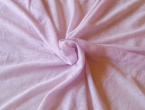 100% Linen Jersey Knit Fabric By Yard Pink 7/17 - Picture 1 of 4