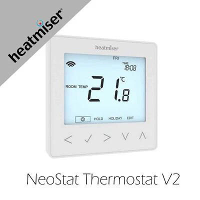 Heatmiser NeoStat V2 Programmable Thermostat White works with NeoHub Apple Home  - Image 1 of 4
