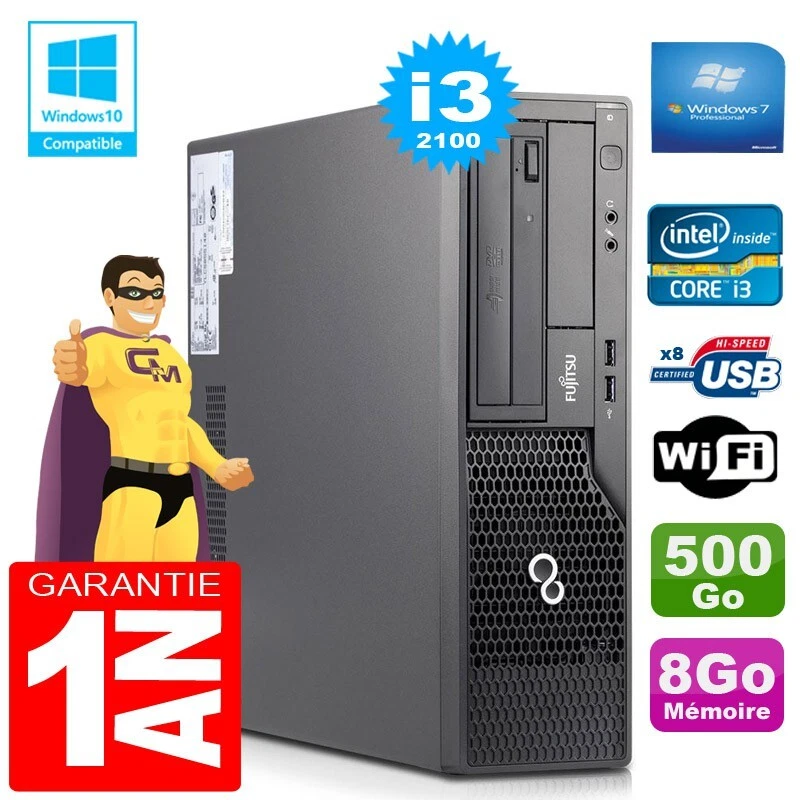 PC Fujitsu Esprimo E500 E85+ SFF Core I3-2100 RAM 8GB Festplatte 500GB Wifi W7 - Bild 1 von 1