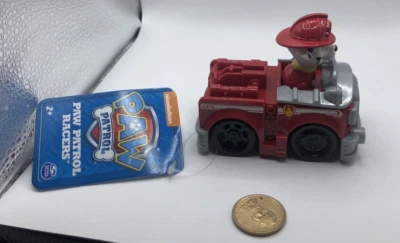 NEW Nickelodeon PAW PATROL RACERS Marshall Rescue Fire Truck Vehicle Figure B - Image 1 of 4