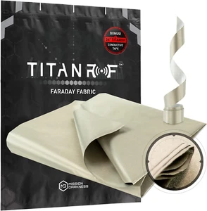 Mission Darkness Titanrf Faraday Fabric Kit 1 Yard // 44"W X 36"L Fabric + 36"L - Picture 1 of 12