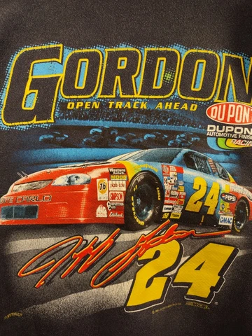 Jeff Gordon Chase Authentics Sweatshirt Front Graphic 1998 Size XL Blue USA Made Cover