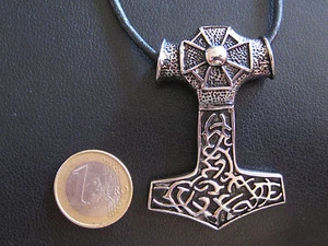 Thors Hammer Edelstahl Gross Anhänger Wikinger Mjölnir Thor Hammer      / X803 - Bild 1 von 8