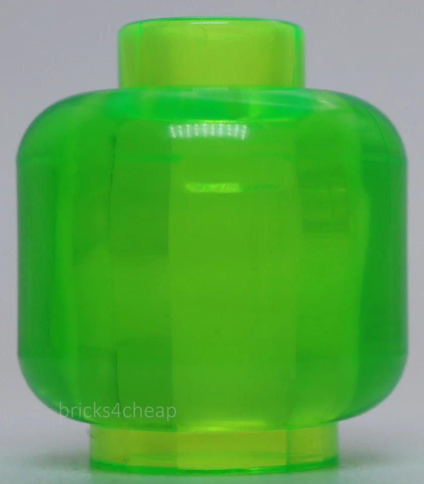 Lego 4x Cabeza de minifigura lisa lisa verde brillante trans Foto 1 de 1