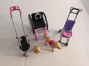 Diverse Barbie Kinderwagen und Rollstuhl - Bild 1 von 6
