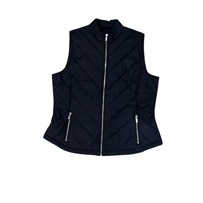 TAIL Black Quilted Zip Up Puffer Vest Size Large Women’s - Image 1 of 4