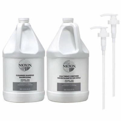 NIOXIN System 1 Shampoo & Scalp Therapy conditioner Gallon 128 oz with Pump - Image 1 of 3