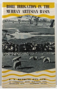 Bore Irrigation in the Murray Artesian Basin by F N Bethune 1955 water history - Picture 1 of 12