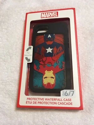 Marvel Captain America Iron Man iPhone 6 / 7 Protective Waterfall Cellphone Case - Image 1 of 4
