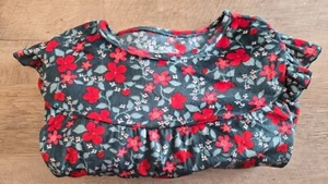 CAT & JACK Nightgown Girls Green Flowers Fleece Long Sz XL (14) NWT  - Picture 1 of 3