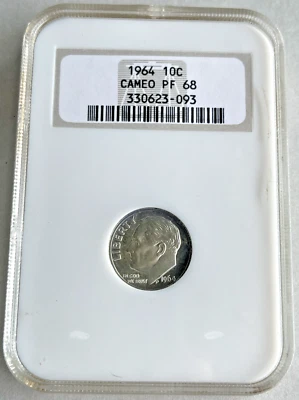 1964 10c Cameo PF 68 Roosevelt Dime - Image 1 of 4