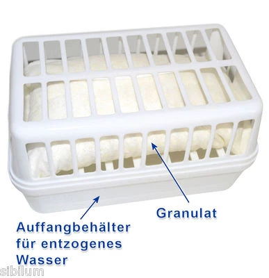 BUY-SAFE.DE Luftentfeuchter Entfeuchter inkl. Nachfüllpackung 1x 1,2 kg Granulat Trockner