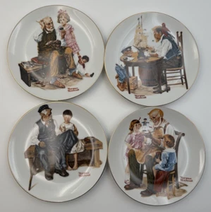 Norman Rockwell Series Four Beloved Classics Plates Vintage Limited Edition 1982 - Picture 1 of 7
