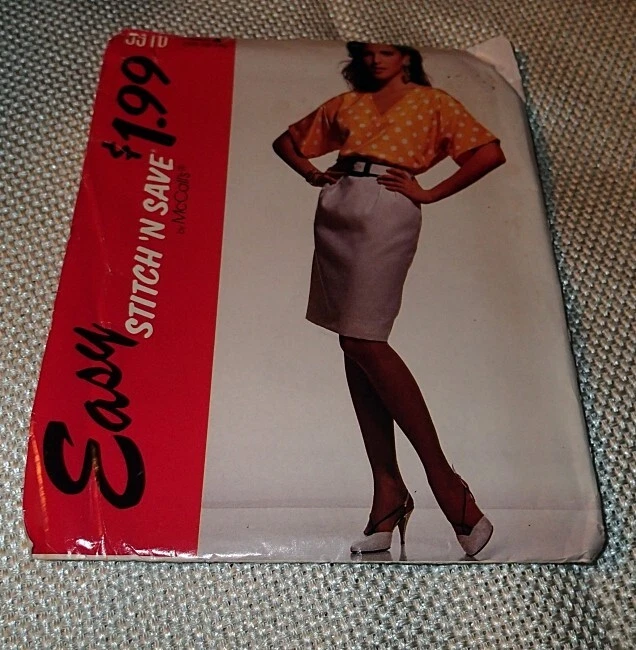 MCCALLS  STITCH N SAVE PATTERN 5916 ~ MISSES SKIRT TOP ~ SIZES 10  12  14 *UNCUT - Image 1 of 1