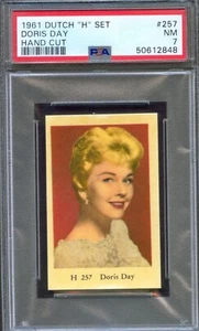 1961 Dutch Gum Card H Set #257 DORIS DAY Actress TV Show PILLOW TALK Movie PSA 7 - Picture 1 of 2