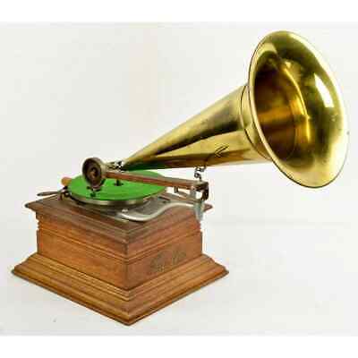 Antique Zon-O-Phone Front Mount Parlor Disc Horn Phonograph • 1700€