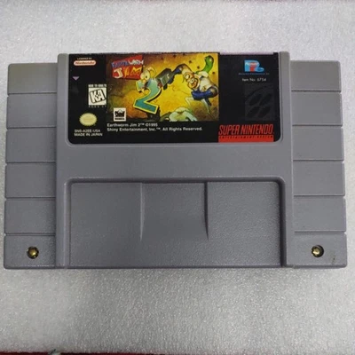 Earthworm Jim 2 (SNES, 1995) Cartridge Excellent working condition. Tested work - Image 1 of 4