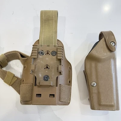 Б/у кобура на ножку Safariland Springfield Armory STI/SVI 1911 цвет Coyote Brown под правую руку - Изображение 1 из 3